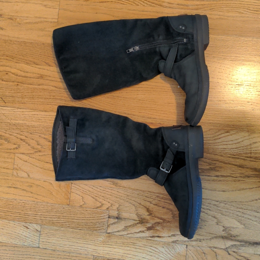 UGG Black Suede Winter Boots